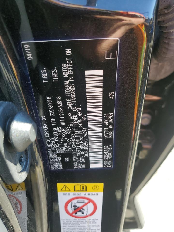 2019 Lexus Nx 300H VIN: JTJBJRBZ5K2124274 Lot: 71796615