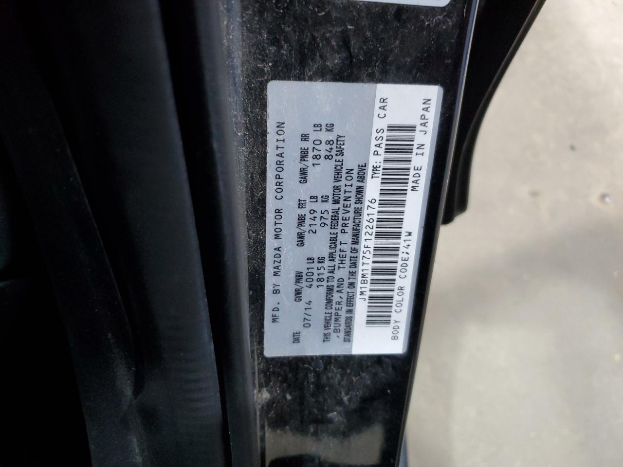 2015 Mazda 3 Sv VIN: JM1BM1T75F1226176 Lot: 81024775