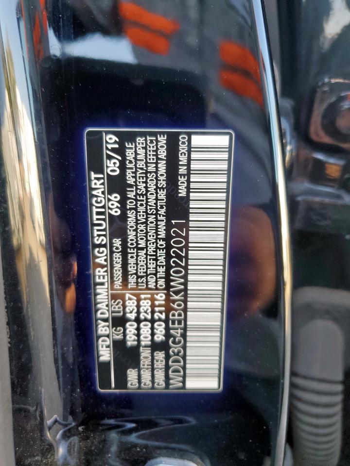 2019 Mercedes-Benz A 220 VIN: WDD3G4EB6KW022021 Lot: 70749885