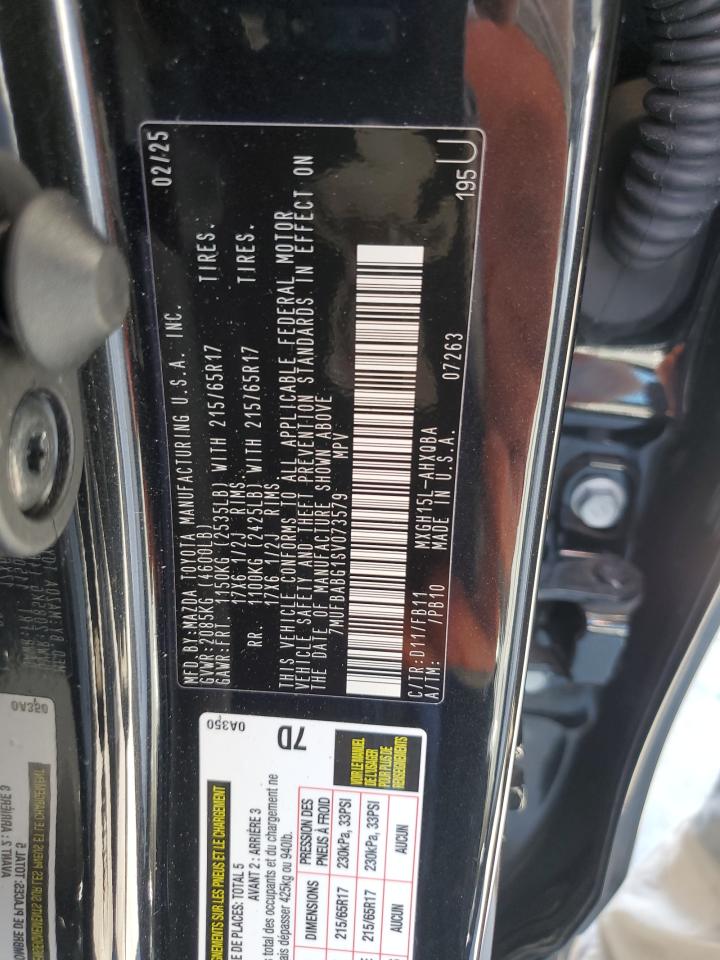 2025 Toyota Corolla Cross Se VIN: 7MUFBABG1SV073579 Lot: 84355305