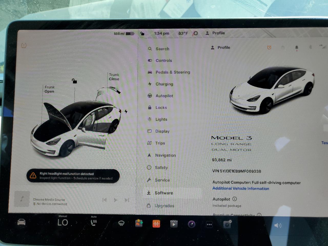 2021 Tesla Model 3 VIN: 5YJ3E1EB9MF069338 Lot: 80566375