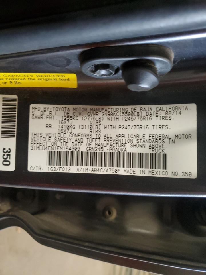 2015 Toyota Tacoma Double Cab VIN: 3TMLU4EN1FM164909 Lot: 84627985