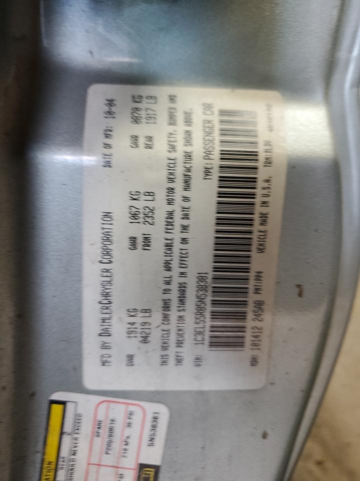 2005 Chrysler Sebring Touring VIN: 1C3EL55R85N538381 Lot: 80821475