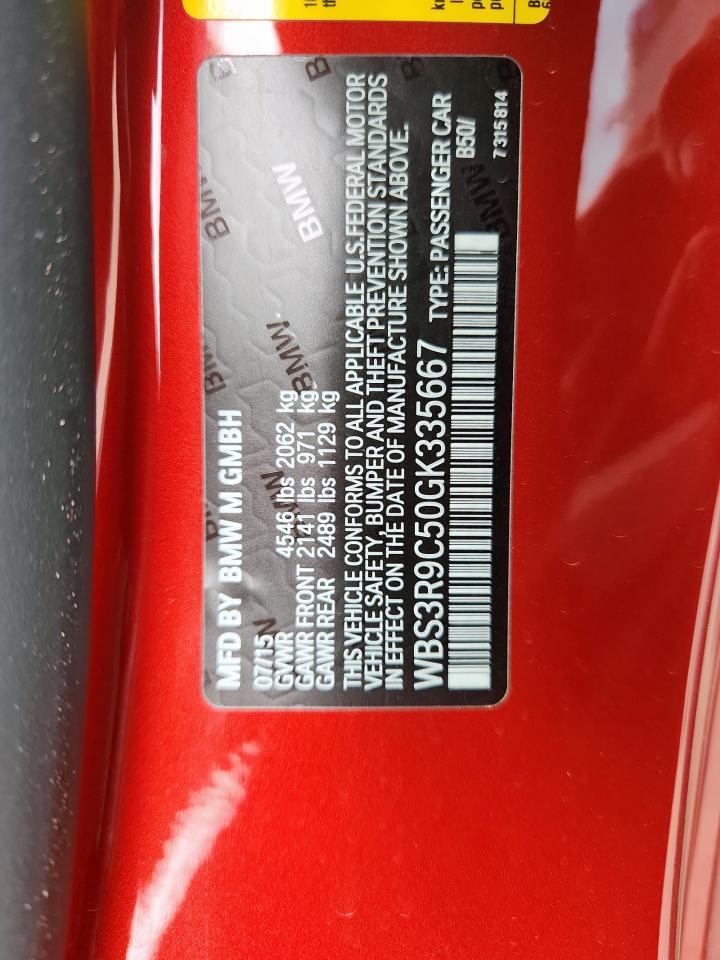 2016 BMW M4 VIN: WBS3R9C50GK335667 Lot: 72035995