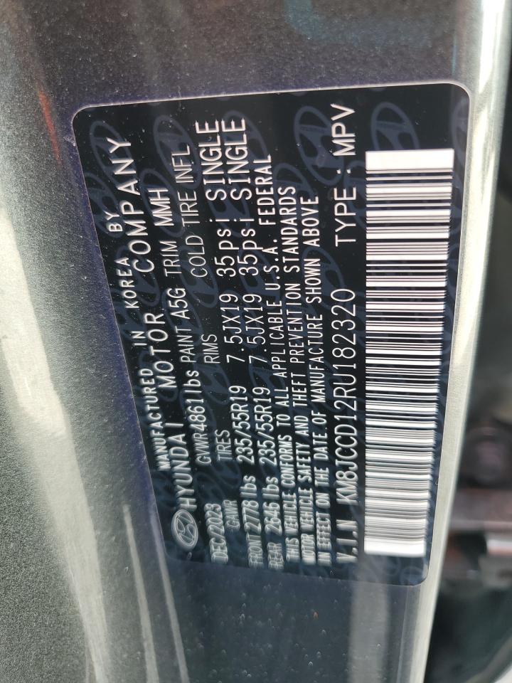 2024 Hyundai Tucson Sel Convenience VIN: KM8JCCD12RU182320 Lot: 81629335