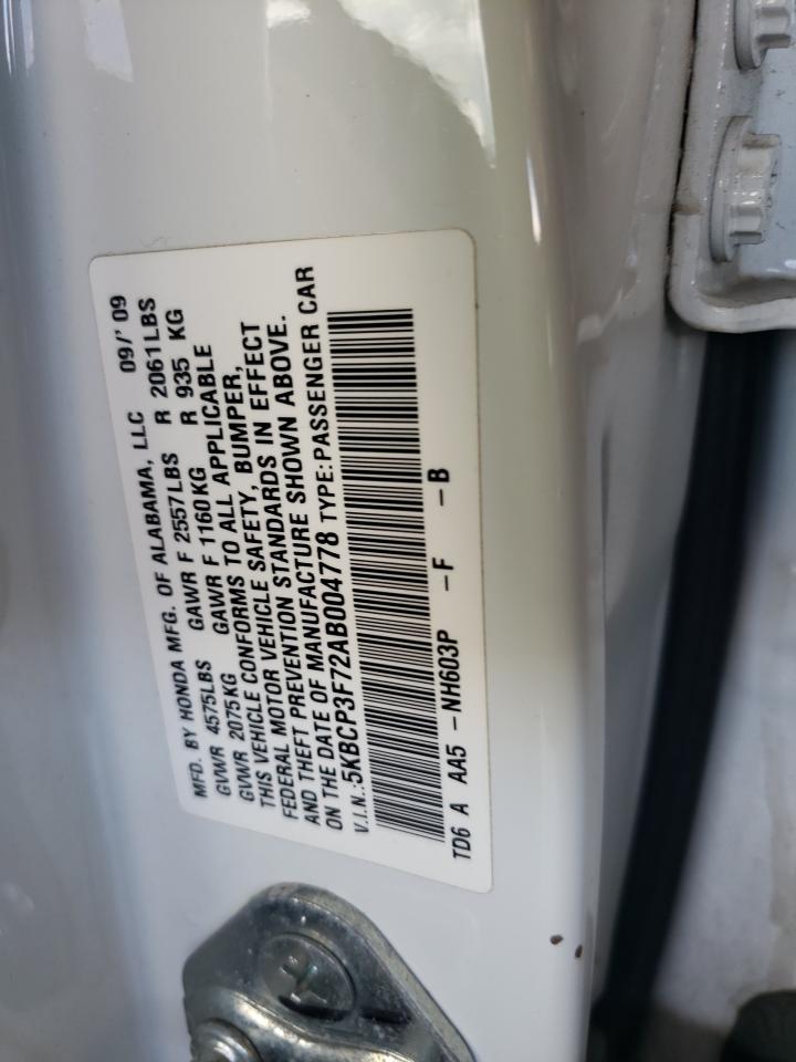 2010 Honda Accord Ex VIN: 5KBCP3F72AB004778 Lot: 83958995