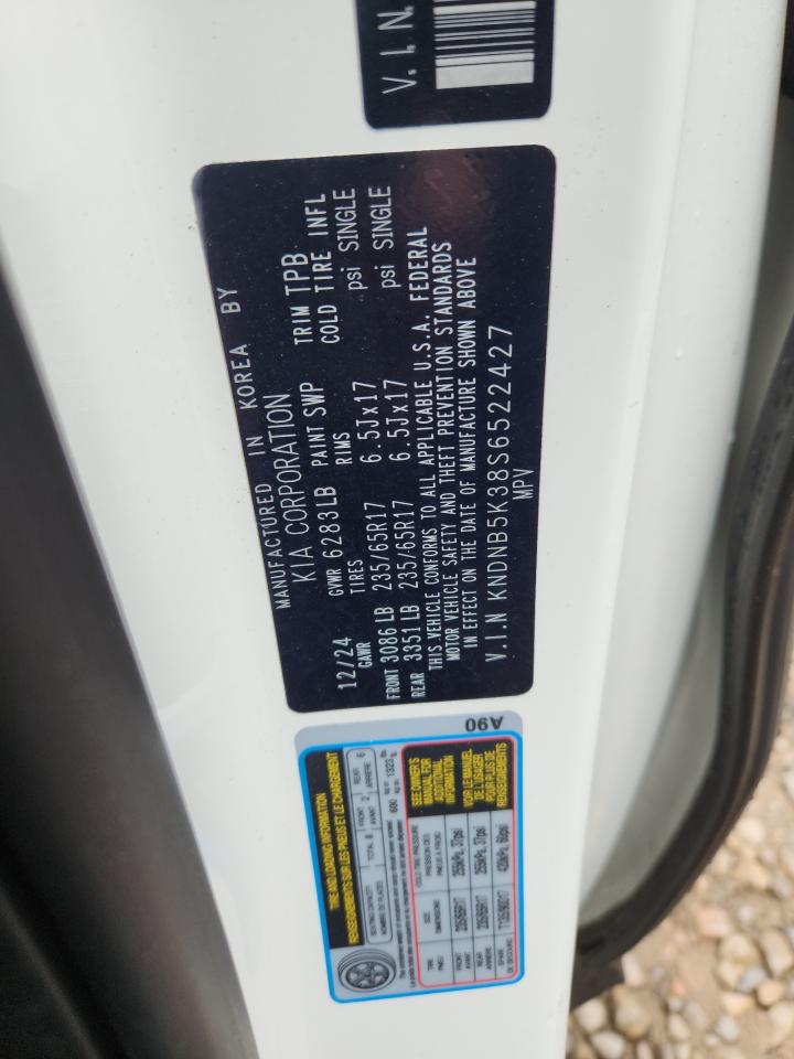 2025 Kia Carnival Lx VIN: KNDNB5K38S6522427 Lot: 81608715