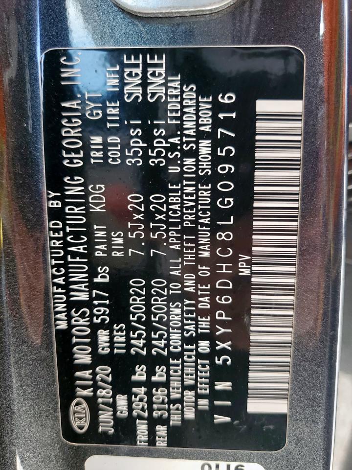 2020 Kia Telluride S VIN: 5XYP6DHC8LG095716 Lot: 84438745