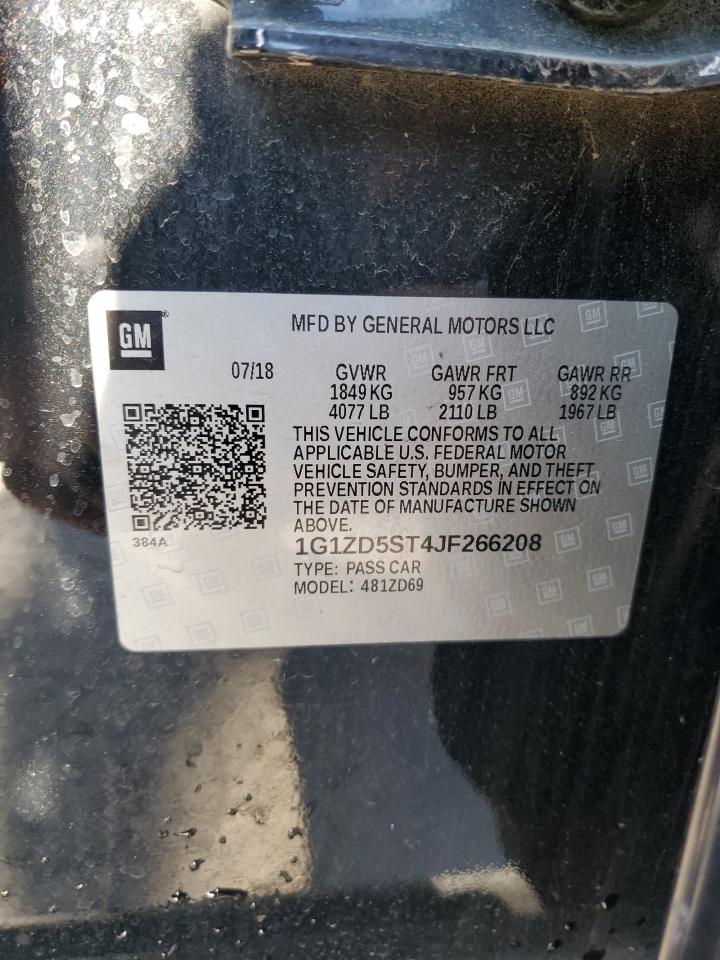 2018 Chevrolet Malibu Lt VIN: 1G1ZD5ST4JF266208 Lot: 84557805