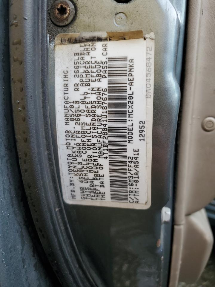 2001 Toyota Avalon Xl VIN: 4T1BF28B41U187676 Lot: 84398165