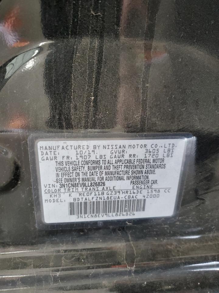 2020 Nissan Versa Sv VIN: 3N1CN8EV9LL826826 Lot: 81670975