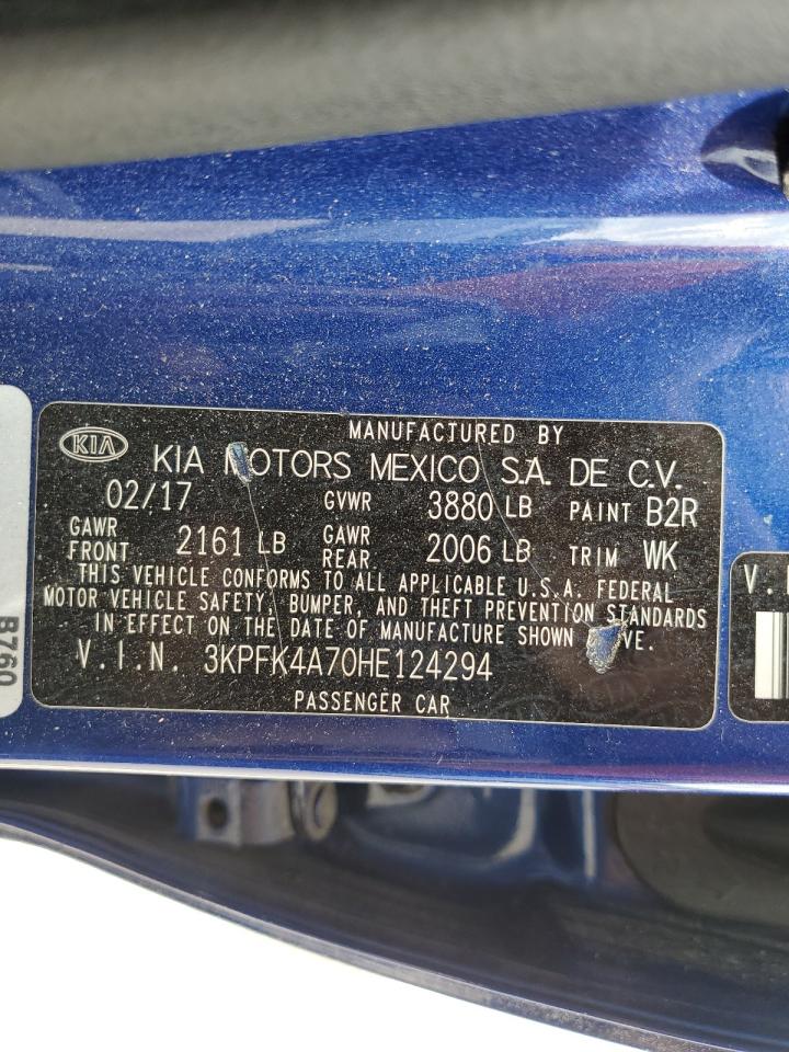 2017 Kia Forte Lx VIN: 3KPFK4A70HE124294 Lot: 80313575