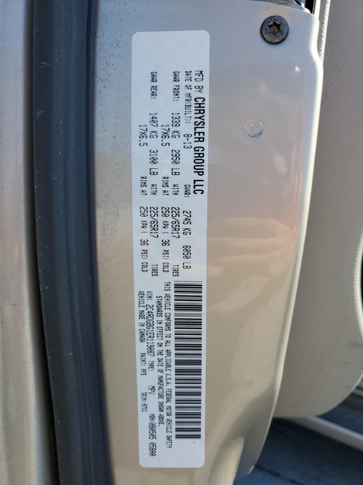 2014 Dodge Grand Caravan Se VIN: 2C4RDGBG1ER119087 Lot: 84397475