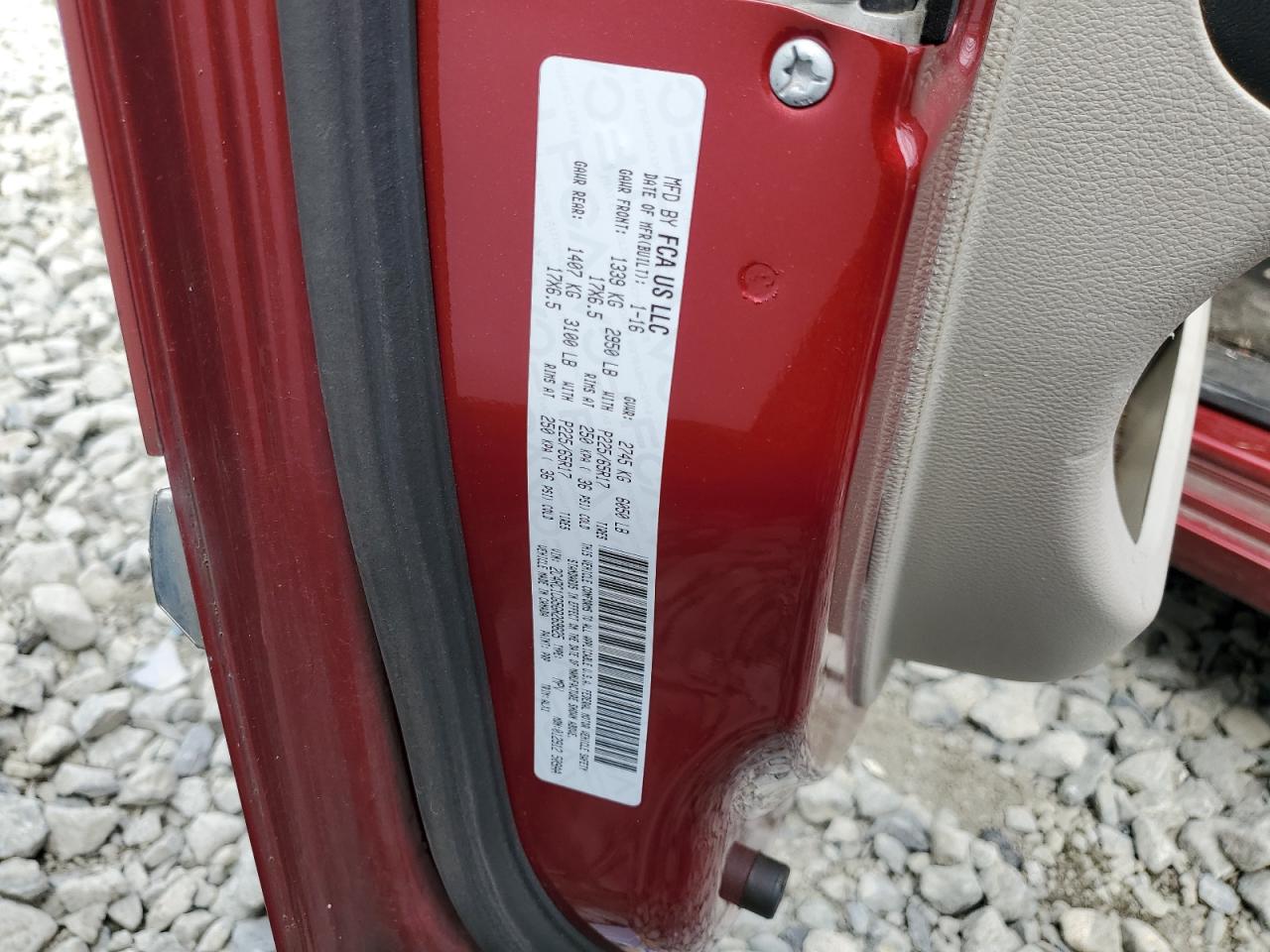 2016 Chrysler Town & Country Touring L VIN: 2C4RC1CG5GR269625 Lot: 81120415