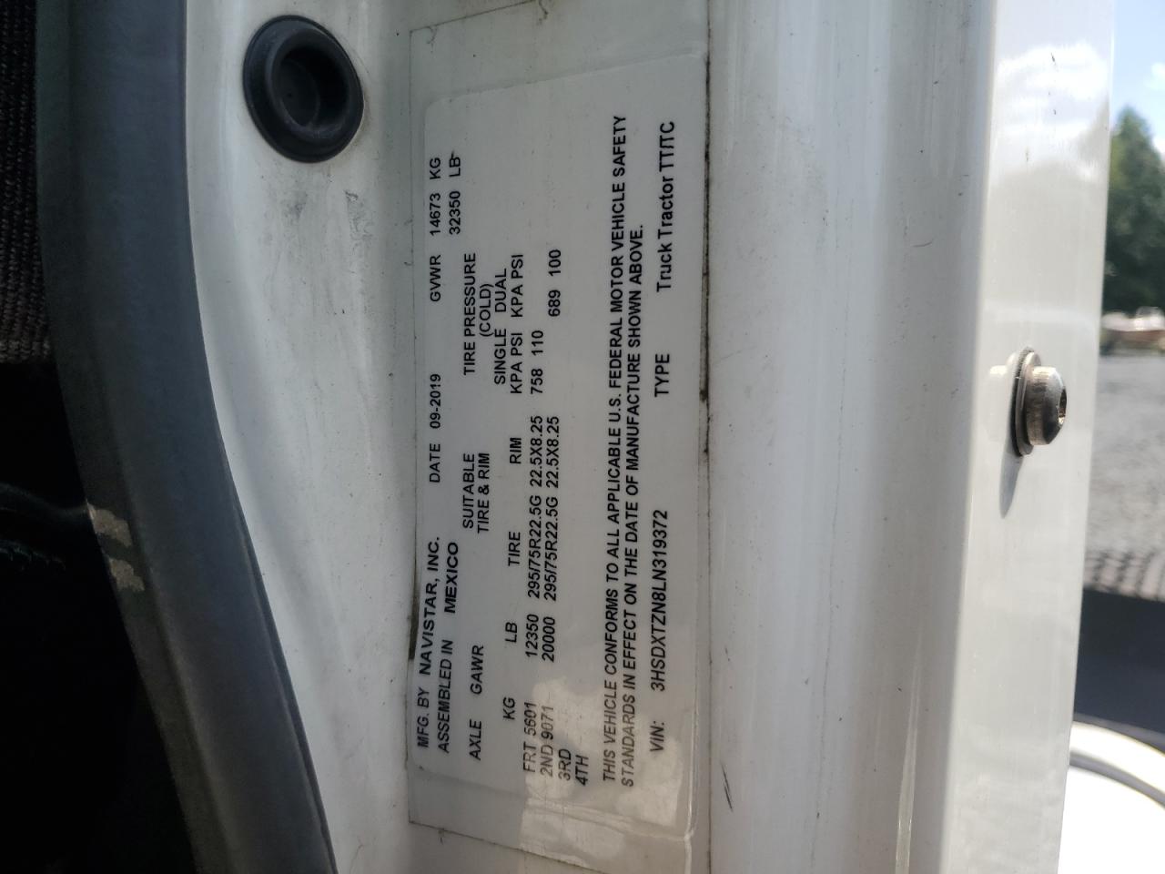 2020 International Rh613 Semi Truck VIN: 3HSDXTZN8LN319372 Lot: 71797905