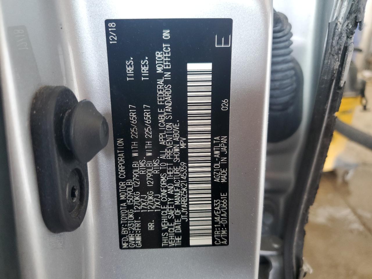 2019 Lexus Nx 300 Base VIN: JTJYARBZ5K2145359 Lot: 71619605