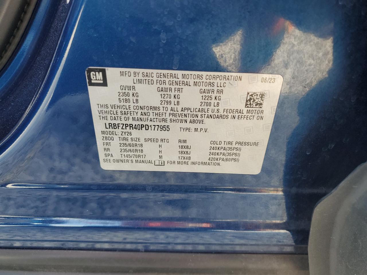 2023 Buick Envision Essence VIN: LRBFZPR40PD177955 Lot: 80802605