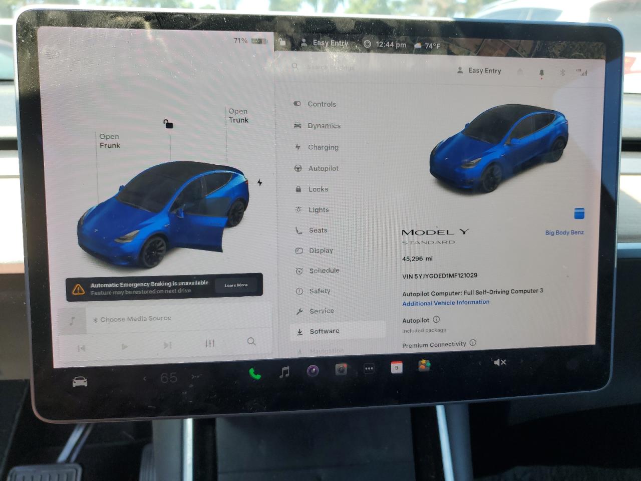 2021 Tesla Model Y VIN: 5YJYGDED1MF121029 Lot: 71233775