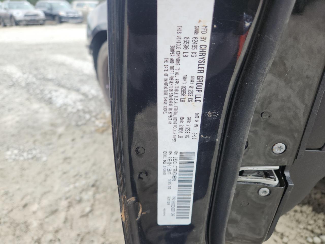 2011 Dodge Charger Police VIN: 2B3CL1CT8BH539899 Lot: 81877965