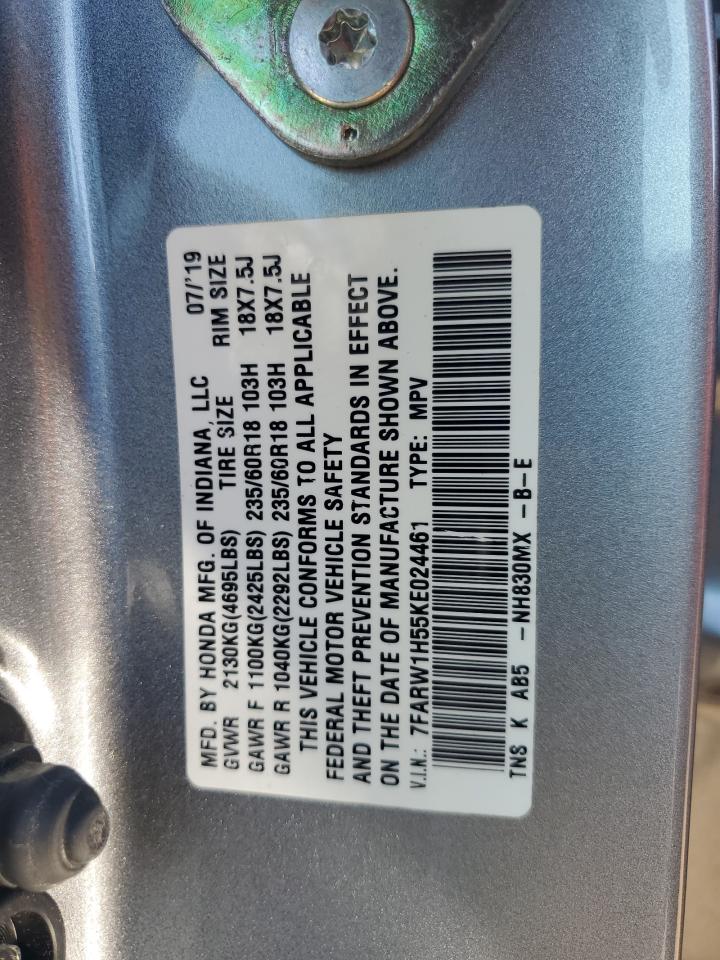 2019 Honda Cr-V Ex VIN: 7FARW1H55KE024461 Lot: 84253425