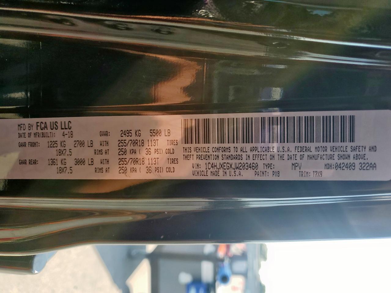 2018 Jeep Wrangler Unlimited Sahara VIN: 1C4HJXEGXJW203460 Lot: 71884885