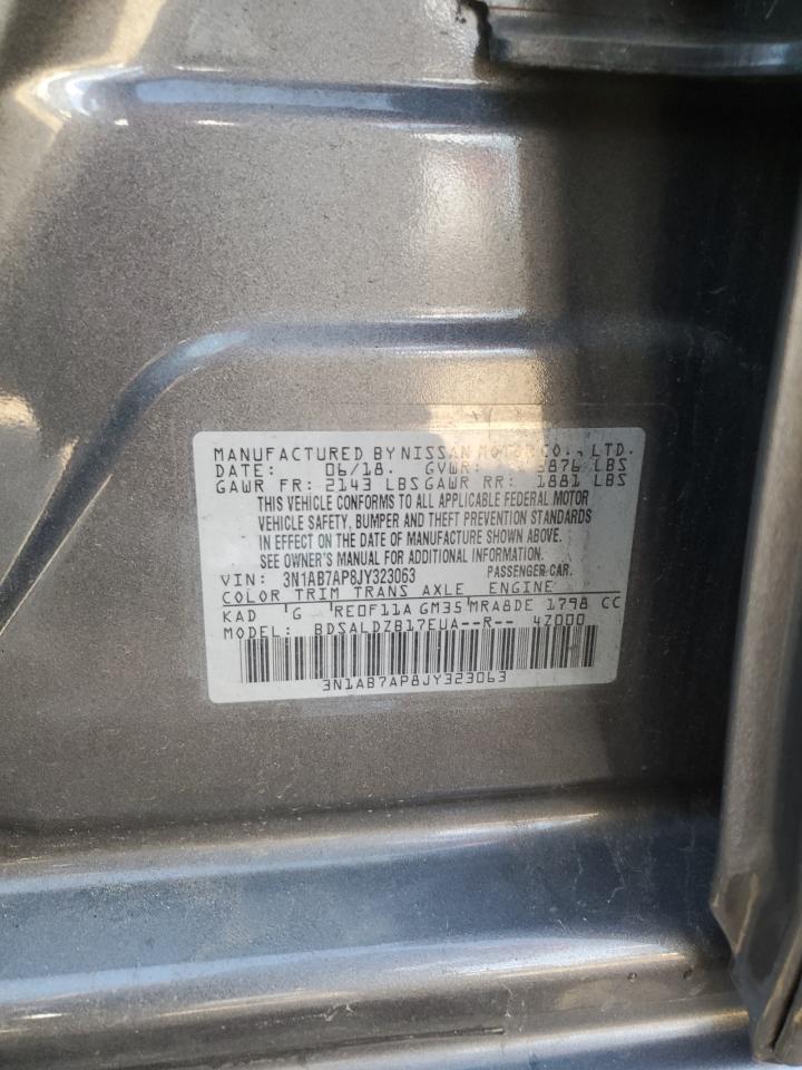 2018 Nissan Sentra S VIN: 3N1AB7AP8JY323063 Lot: 71441675