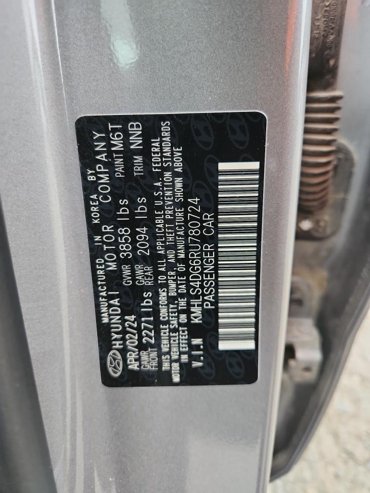 2024 Hyundai Elantra Sel VIN: KMHLS4DG6RU780724 Lot: 83827635