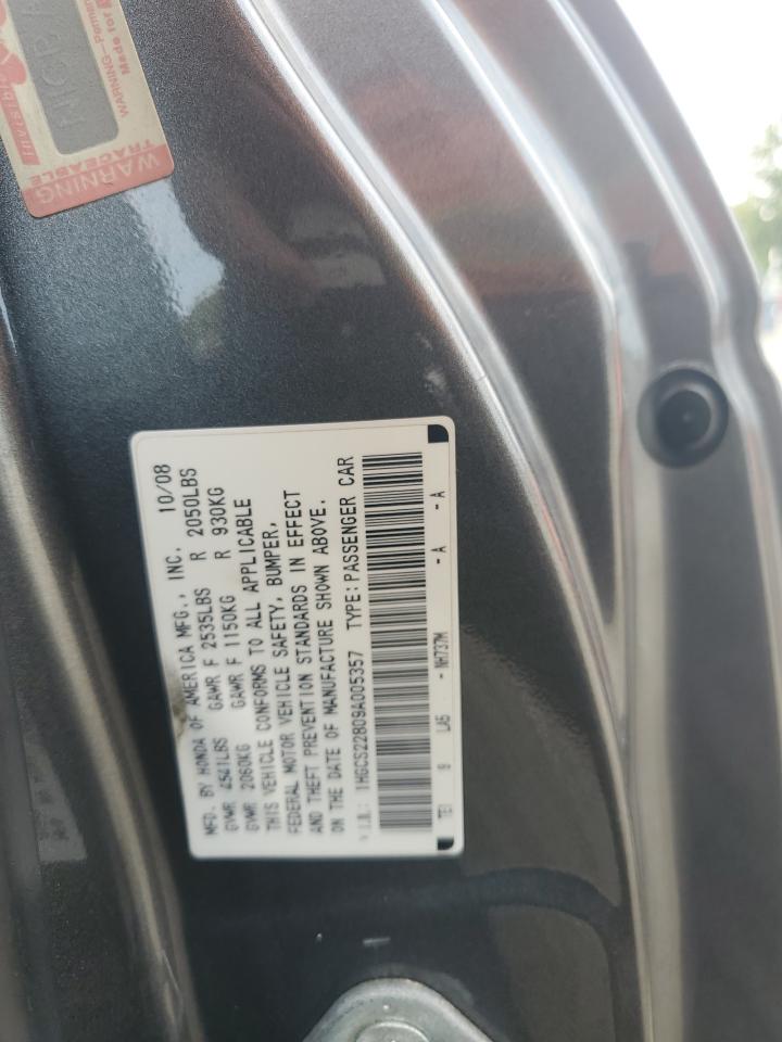 2009 Honda Accord Exl VIN: 1HGCS22809A005357 Lot: 71694145