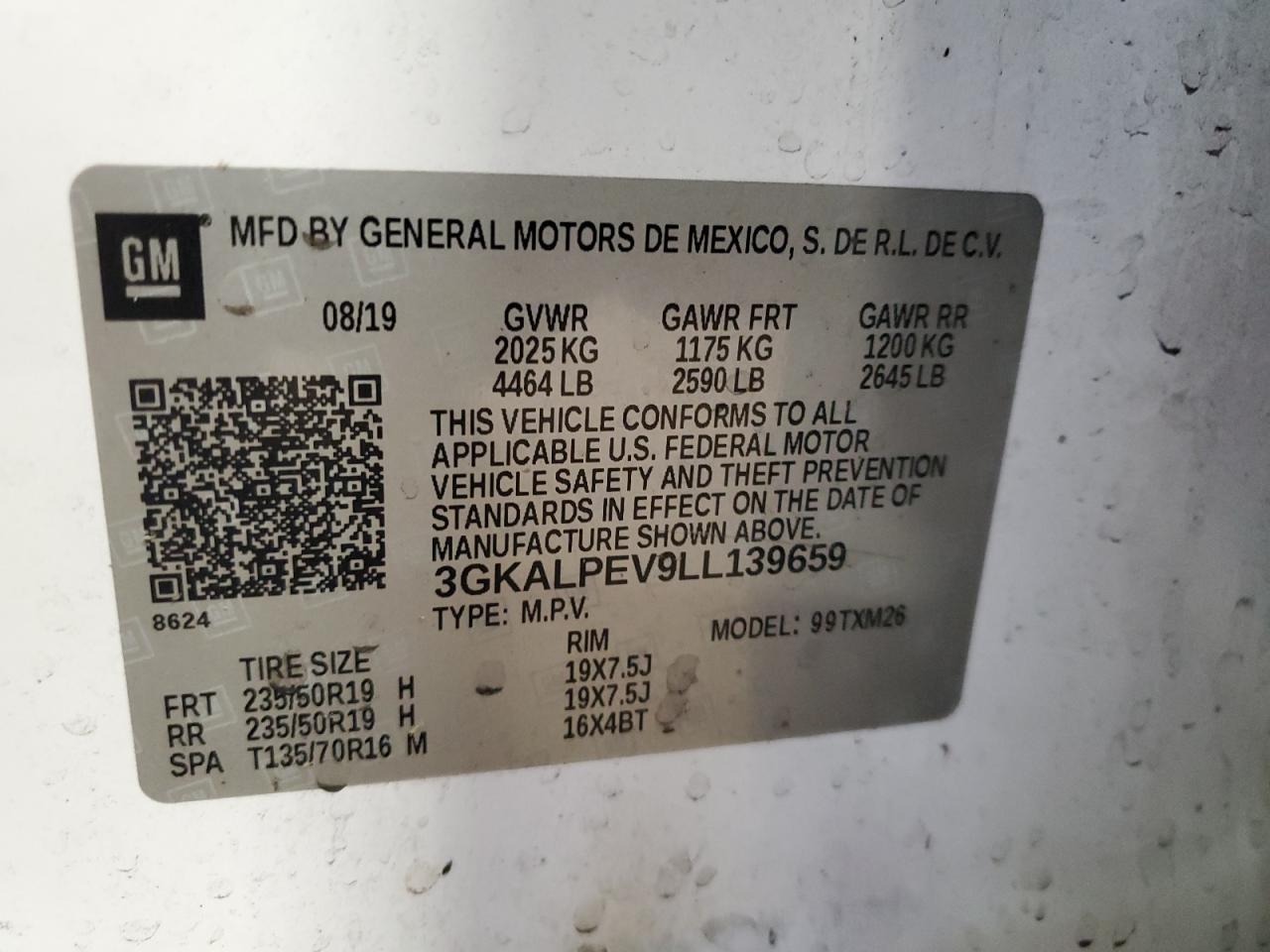 2020 GMC Terrain Slt VIN: 3GKALPEV9LL139659 Lot: 84197545