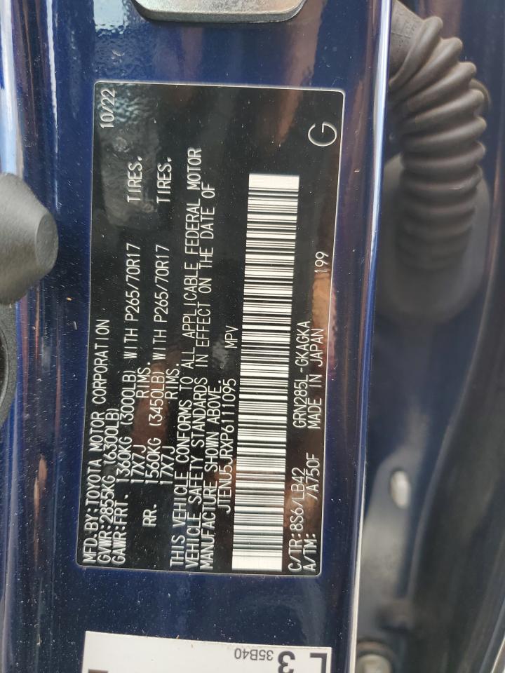 2023 Toyota 4Runner Se VIN: JTENU5JRXP6111095 Lot: 81255415