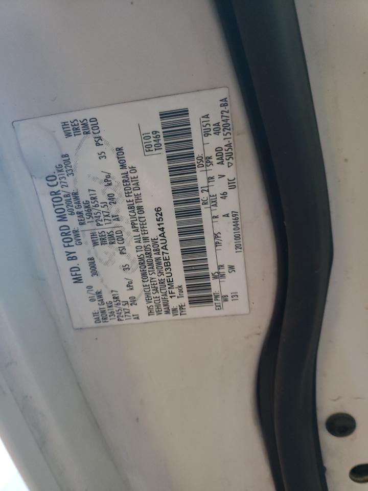 2010 Ford Explorer Sport Trac Xlt VIN: 1FMEU3BE7AUA41526 Lot: 84554775