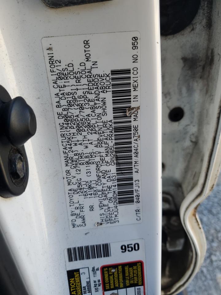 2013 Toyota Tacoma Double Cab Prerunner VIN: 3TMJU4GN8DM141631 Lot: 81527985