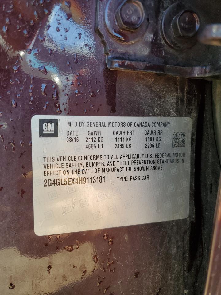 2017 Buick Regal Sport Touring VIN: 2G4GL5EX4H9113181 Lot: 83998455