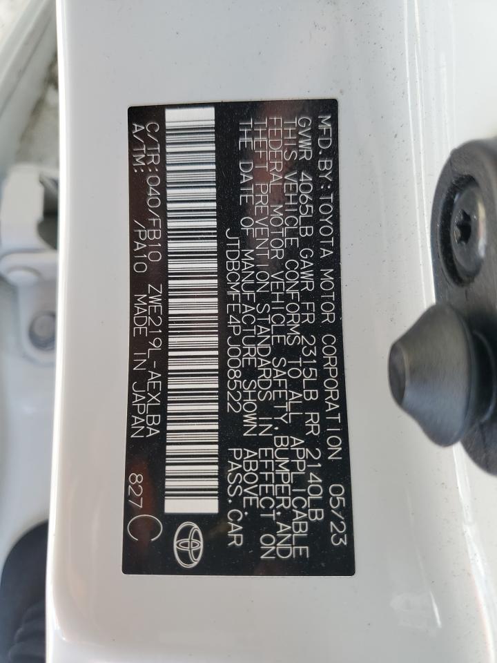 2023 Toyota Corolla Le VIN: JTDBCMFE4PJ008522 Lot: 81214715