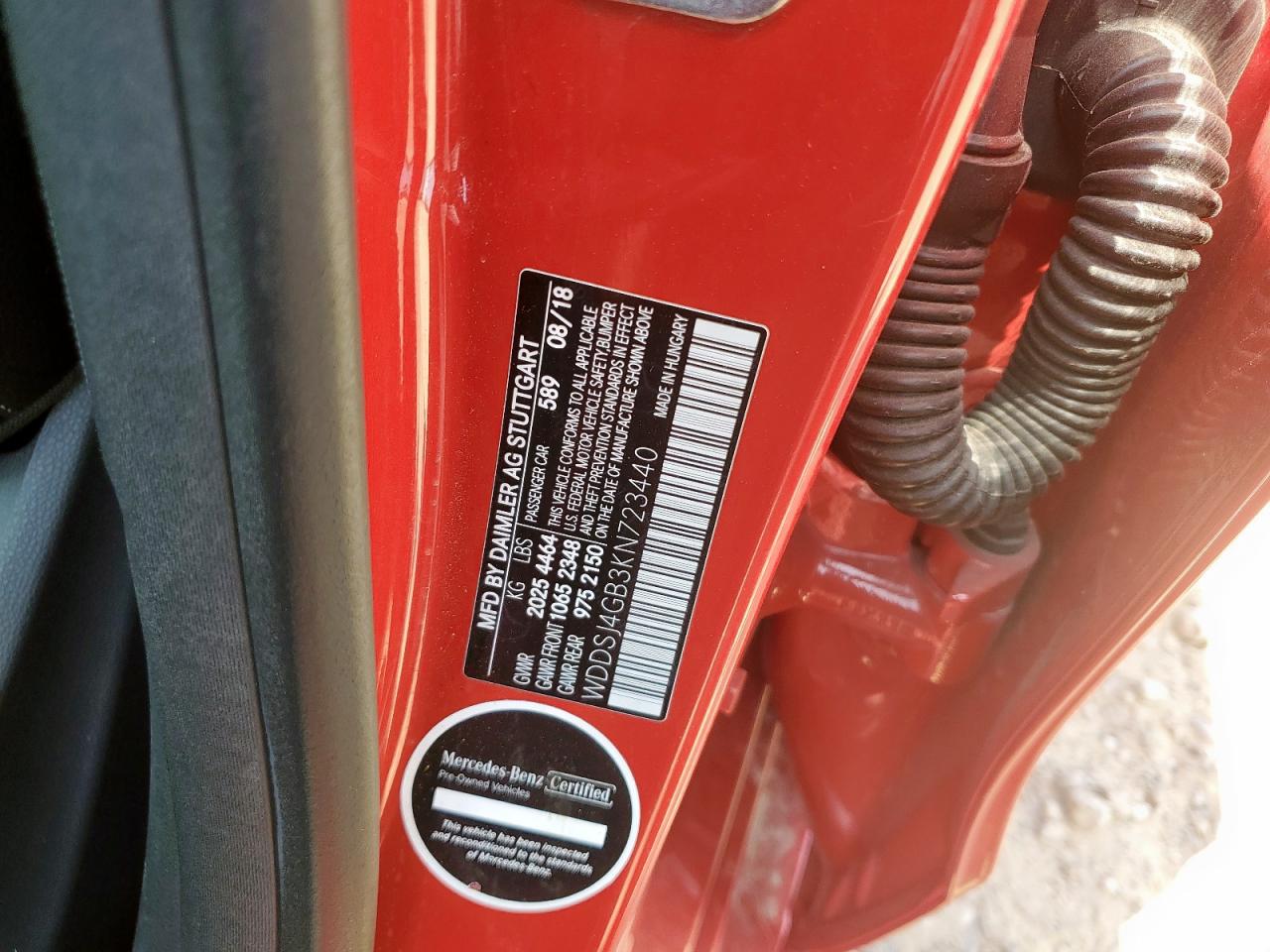 2019 Mercedes-Benz Cla 250 4Matic VIN: WDDSJ4GB3KN723440 Lot: 71694705