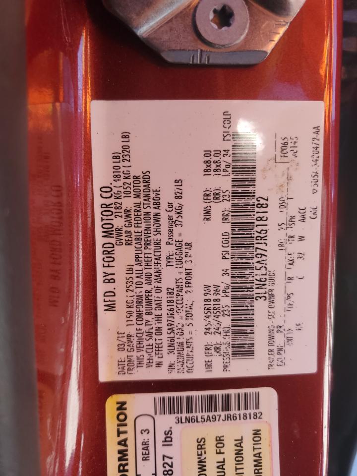 2018 Lincoln Mkz Premiere VIN: 3LN6L5A97JR618182 Lot: 81203415