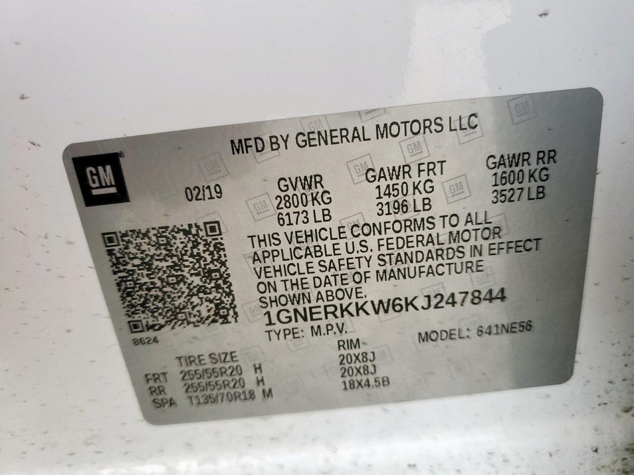 2019 Chevrolet Traverse Premier VIN: 1GNERKKW6KJ247844 Lot: 83930245