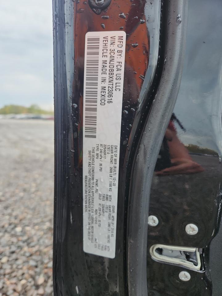 2022 Jeep Compass Latitude VIN: 3C4NJDBBXNT230616 Lot: 80741005