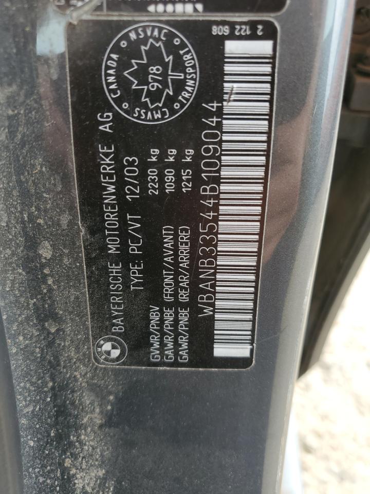 2004 BMW 545 I VIN: WBANB33544B109044 Lot: 80894985