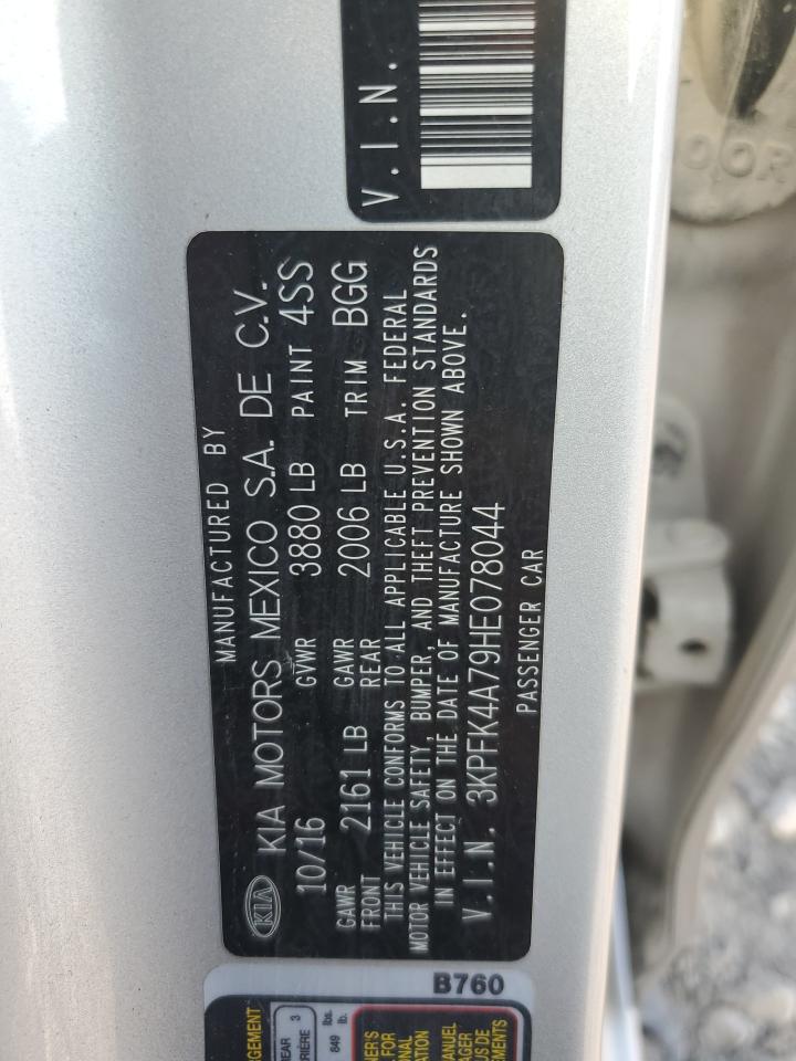 2017 Kia Forte Lx VIN: 3KPFK4A79HE078044 Lot: 84393565