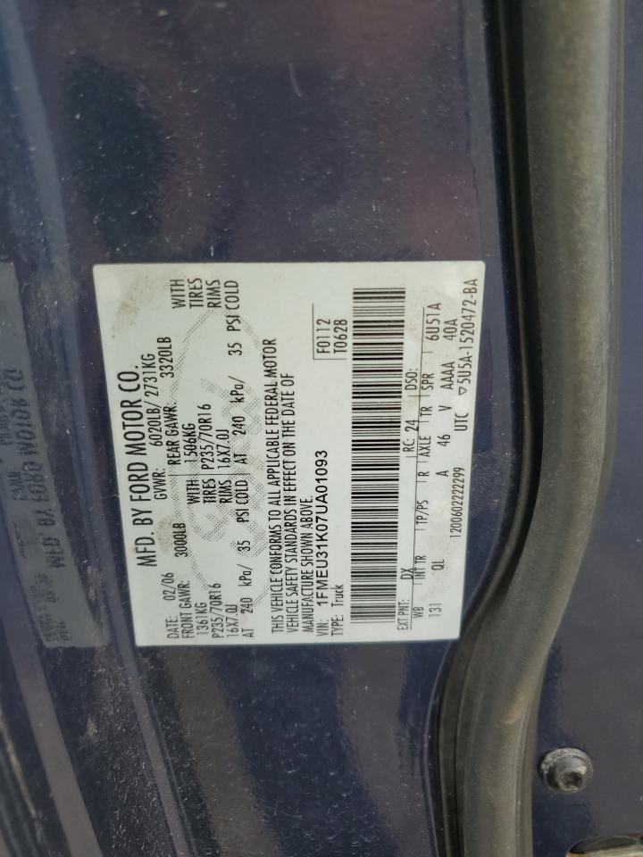 2007 Other Other VIN: 1FMEU31K07UA01093 Lot: 84213455