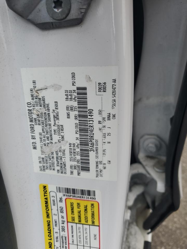 2014 Ford Fusion Titanium Hev VIN: 3FA6P0RU4ER131490 Lot: 81901415