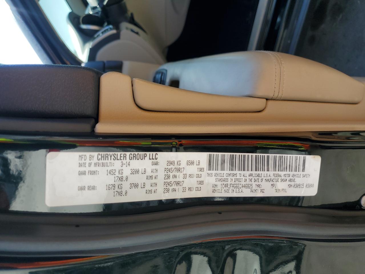 2014 Jeep Grand Cherokee Laredo VIN: 1C4RJFAG6EC446825 Lot: 80561985