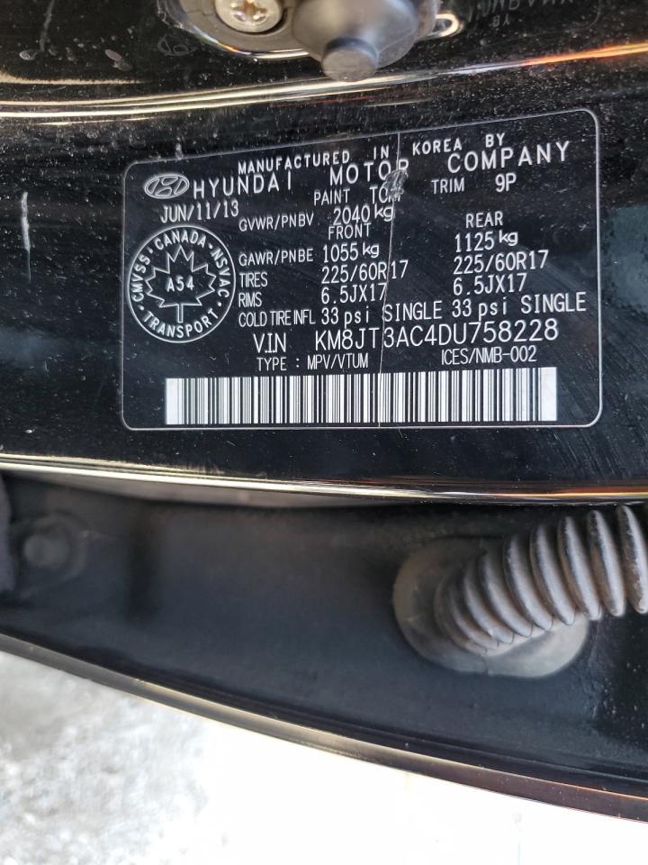 2013 Hyundai Tucson Gl VIN: KM8JT3AC4DU758228 Lot: 80521115