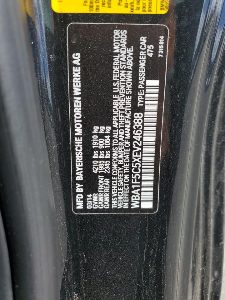 2014 BMW 228 I VIN: WBA1F5C5XEV246388 Lot: 81973695