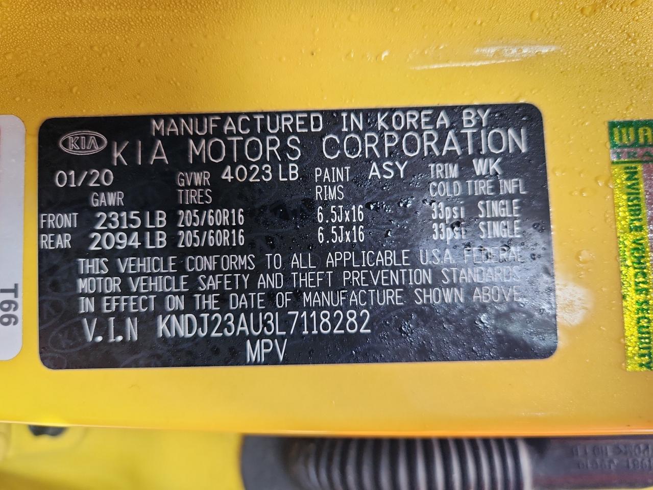 2020 Kia Soul Lx VIN: KNDJ23AU3L7118282 Lot: 83943075