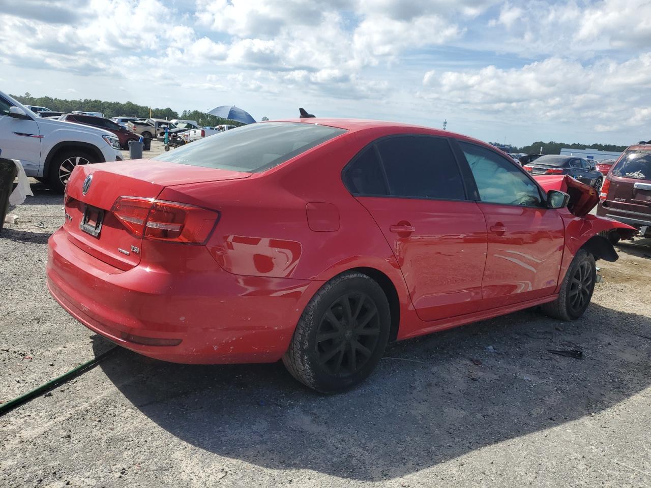 2015 Volkswagen Jetta Se red null gas 3VWD17AJ7FM238560 photo #4