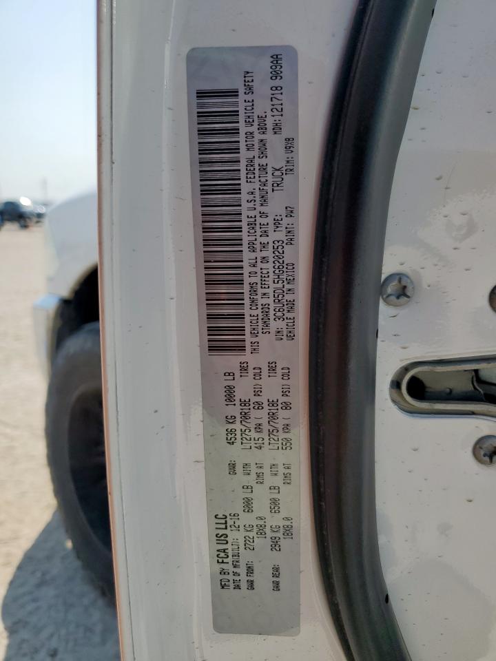 2017 Ram 2500 Slt VIN: 3C6UR5DL5HG620253 Lot: 80700325