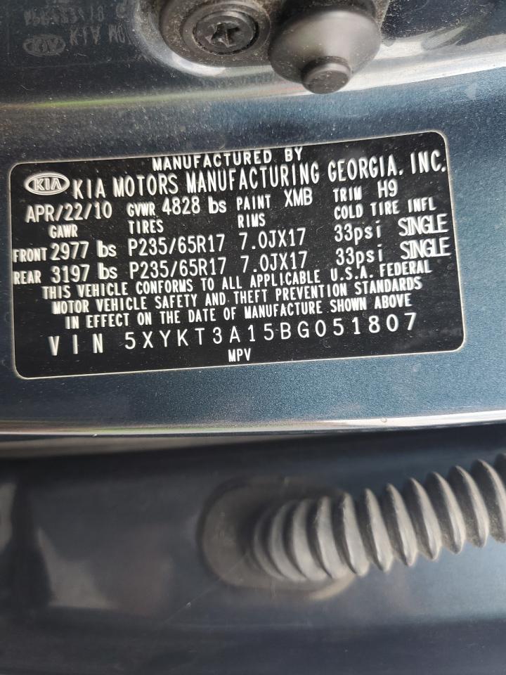 2011 Kia Sorento Base VIN: 5XYKT3A15BG051807 Lot: 80836605