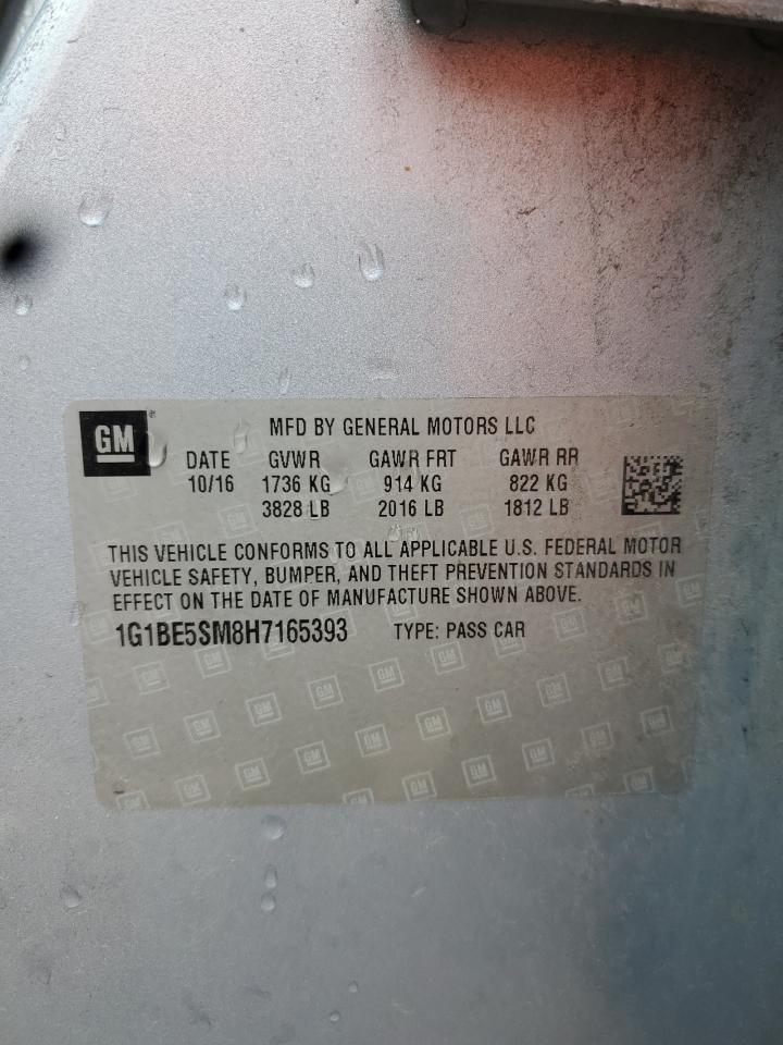 2017 Chevrolet Cruze Lt VIN: 1G1BE5SM8H7165393 Lot: 71233625